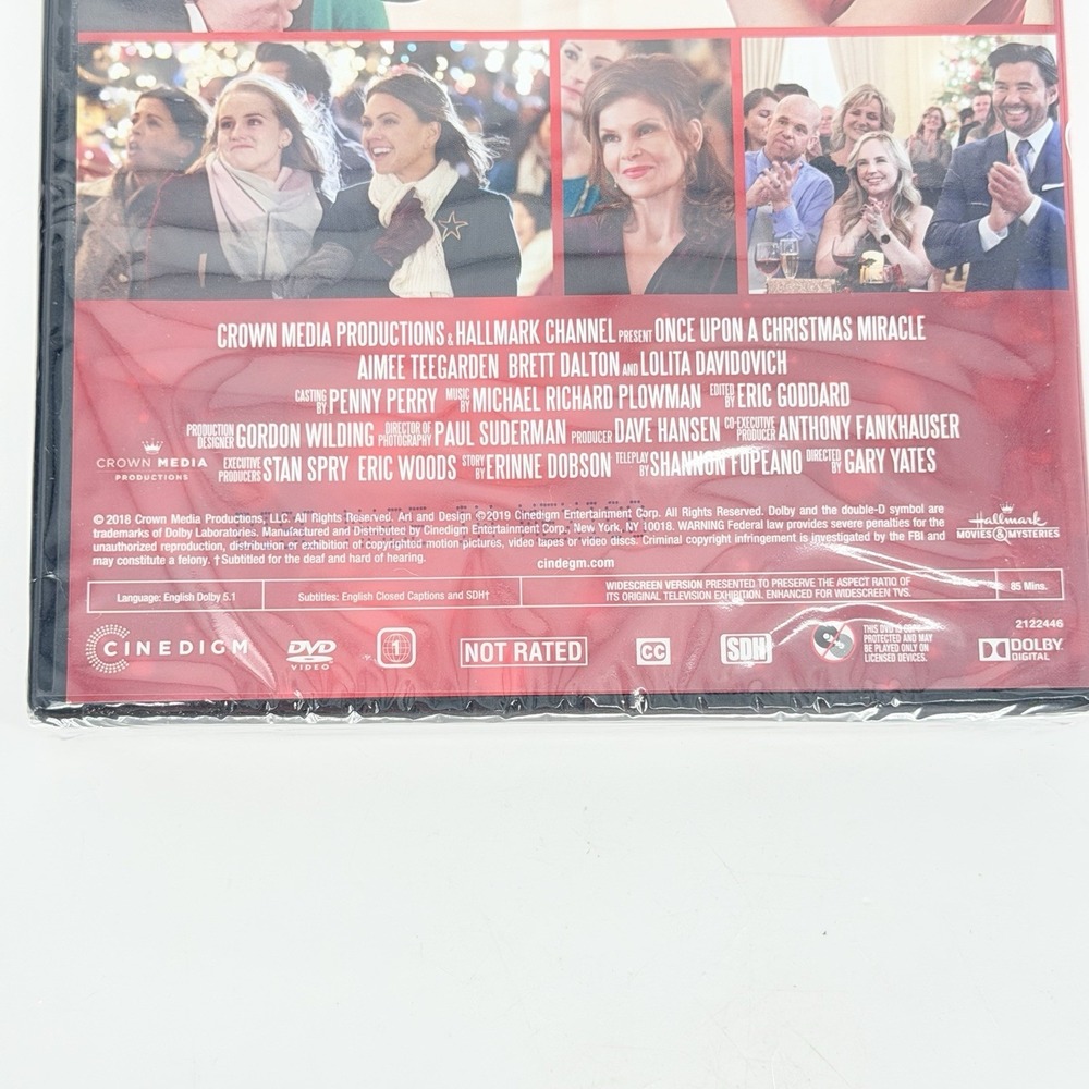 Once Upon A Christmas Miracle DVD New Factory Sealed Hallmark Christmas Movie - Picture 8 of 8